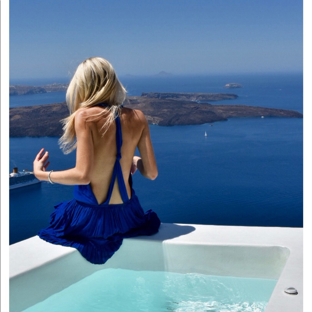 COPY - Indah blue halter/low back dress/coverup s…